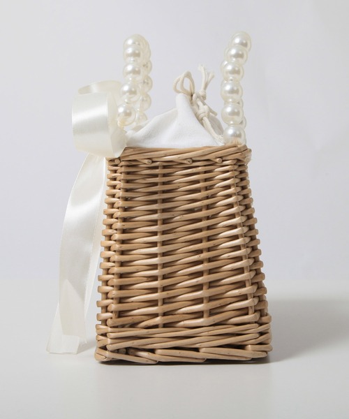 Julia Boutique(ジュリアブティック)の「パールハンドスクエアかごバッグ/24131(かごバッグ・レディース・ベージュ・ONE)」の11枚目の写真