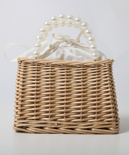 Julia Boutique(ジュリアブティック)の「パールハンドスクエアかごバッグ/24131(かごバッグ・レディース・ベージュ・ONE)」の10枚目の写真