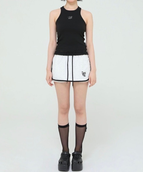 UGLY SHADOW(アグリーシャドウ)の「【Uglyshadow】BEADS MANGO SLEEVELESS / 【アグリーシャドウ】ビーズシンプルタンクトップ(タンクトップ・レディース・グレー/ピンク/ホワイト/ブラック・ONE SIZE)」の6枚目の写真