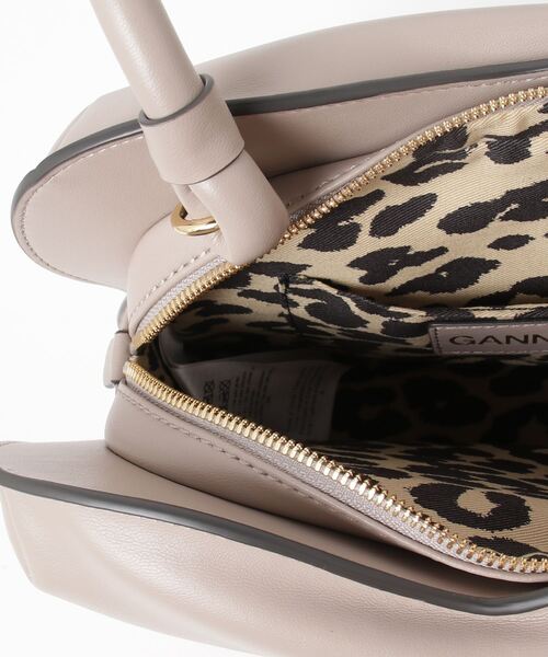 バタフライトップハンドルレザーバッグ Butterfly Oyster Gray ガニー GANNI BUTTERFLY TOP HANDLE レディース バック