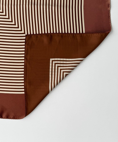 CANAL JEAN（キャナルジーン）の「diggity　ストライプスカーフ（バンダナ/スカーフ・レディース・ブラウン/ブラック・ONE SIZE）」の12枚目の写真