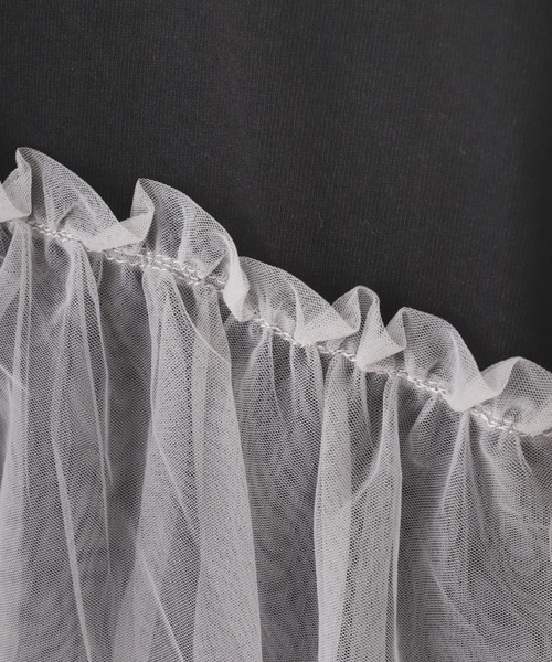 【セール】【WEB・一部店舗限定】チュールドッキングカットソー（Tシャツ/カットソー）｜rbby ROSEBUD（アールビーバイローズバッド）