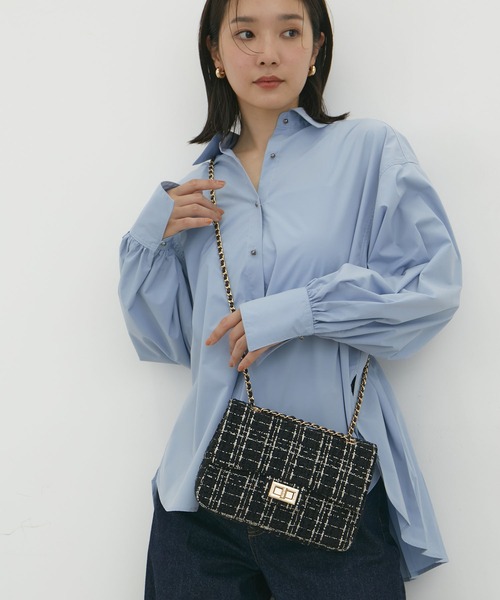 VIS（ビス）の「チェーンショルダーキルティングバッグ（ショルダーバッグ・レディース・ブラック/ブラック系その他3/オフホワイト・FREE）」の5枚目の写真