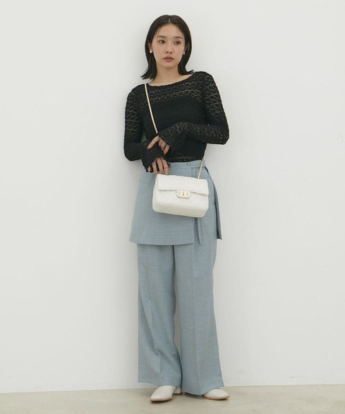 VIS（ビス）の「チェーンショルダーキルティングバッグ（ショルダーバッグ・レディース・ブラック/ブラック系その他3/オフホワイト・FREE）」の9枚目の写真