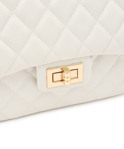 VIS（ビス）の「チェーンショルダーキルティングバッグ（ショルダーバッグ・レディース・ブラック/ブラック系その他3/オフホワイト・FREE）」の17枚目の写真