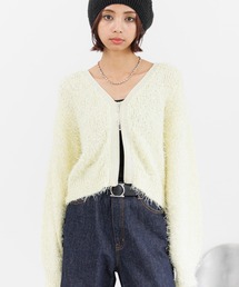 PAGEBOY | ラメファインフェザーZIPカーディガン(カーディガン/ボレロ)