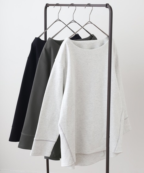 HUG.U(ハグユー)の「コクーンシルエットプルオーバー(Tシャツ/カットソー・レディース・ダークグレー/ホワイト系その他/ブラック・FREE)」の16枚目の写真
