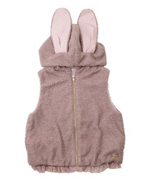 la poche biscuit（ラポシェビスキュイ）の「うさ耳ジップボアベスト（ベスト）」