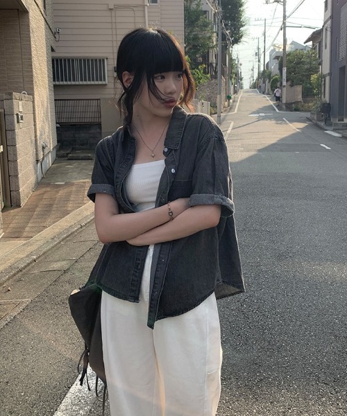 anyonemore(エニワンモア)の「シャーリングリボンナイロンナップサック(バックパック/リュック・レディース・チャコール・FREE)」の10枚目の写真