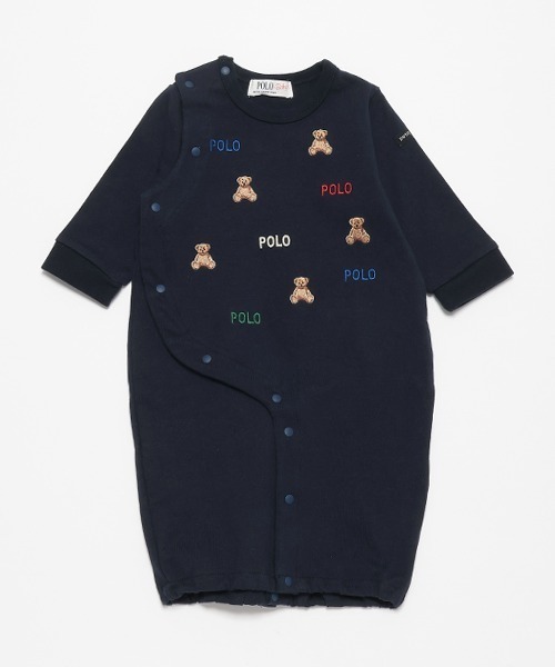petit main POLO ロンパース スタイ 包装箱無し POLO BCS】刺繍2WAYオール｜プティマインの通販｜&mall（アンド