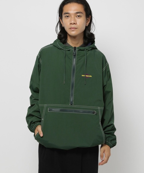 niko and...（ニコアンド）の「配色ステッチアノラックパーカー（マウンテンパーカー・メンズ・ブラック/グリーン・MEDIUM/LARGE）」の16枚目の写真