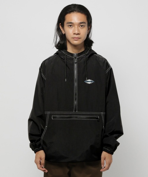 niko and...（ニコアンド）の「配色ステッチアノラックパーカー（マウンテンパーカー・メンズ・ブラック/グリーン・MEDIUM/LARGE）」の17枚目の写真