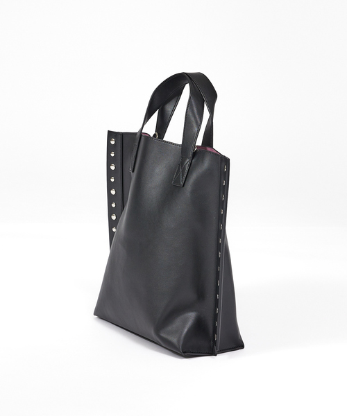 ABAHOUSE（アバハウス）の「【cheek /チーク】rivet 2way tote/リベット2way トートバッグ/ユニセックス（トートバッグ・メンズ・ブラック/シルバー/キャメル・フリー）」の6枚目の写真