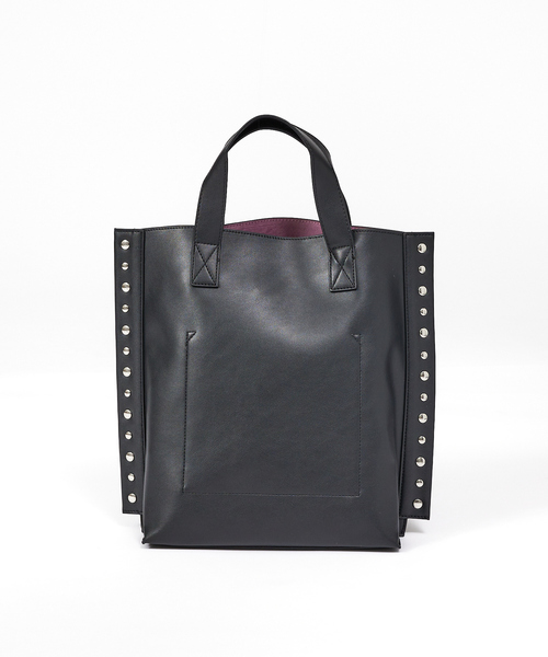 ABAHOUSE（アバハウス）の「【cheek /チーク】rivet 2way tote/リベット2way トートバッグ/ユニセックス（トートバッグ・メンズ・ブラック/シルバー/キャメル・フリー）」の7枚目の写真