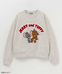 TOM&JERRY トムとジェリー タフィー サガラ刺繍 裏毛 トレーナー