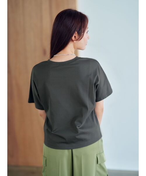 COHINA(コヒナ)の「クールタッチシャイニープリントT【低身長・小柄女性】(Tシャツ/カットソー・レディース・レッド/ホワイト/グレー・ONE SIZE)」の10枚目の写真