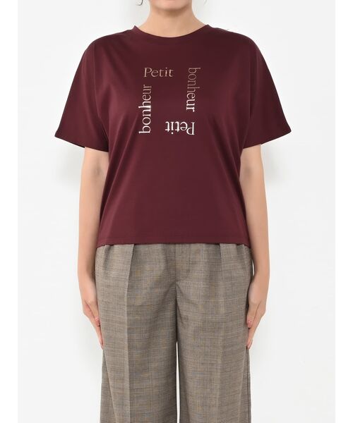 COHINA(コヒナ)の「クールタッチシャイニープリントT【低身長・小柄女性】(Tシャツ/カットソー・レディース・レッド/ホワイト/グレー・ONE SIZE)」の14枚目の写真