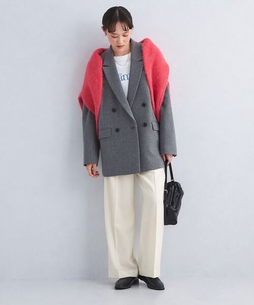 green label relaxing（グリーンレーベルリラクシング）の「［size SHORT/TALLあり］ビューティー サキソニー パンツ（スラックス・レディース・オフホワイト/ライトグレー/ネイビー・SHORT/34/36/38/40/TALL）」の9枚目の写真