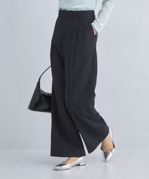green label relaxing（グリーンレーベルリラクシング）の「［size SHORT/TALLあり］ビューティー サキソニー パンツ（スラックス・レディース・オフホワイト/ライトグレー/ネイビー・SHORT/34/36/38/40/TALL）」の10枚目の写真