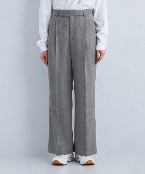 green label relaxing（グリーンレーベルリラクシング）の「［size SHORT/TALLあり］ビューティー サキソニー パンツ（スラックス・レディース・オフホワイト/ライトグレー/ネイビー・SHORT/34/36/38/40/TALL）」の14枚目の写真