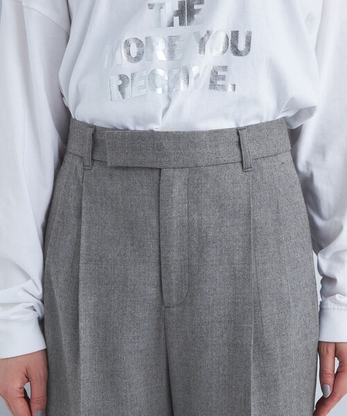 green label relaxing（グリーンレーベルリラクシング）の「［size SHORT/TALLあり］ビューティー サキソニー パンツ（スラックス・レディース・オフホワイト/ライトグレー/ネイビー・SHORT/34/36/38/40/TALL）」の17枚目の写真