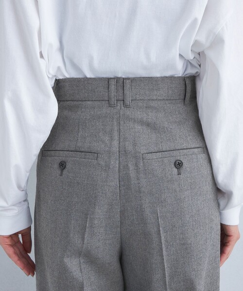 green label relaxing（グリーンレーベルリラクシング）の「［size SHORT/TALLあり］ビューティー サキソニー パンツ（スラックス・レディース・オフホワイト/ライトグレー/ネイビー・SHORT/34/36/38/40/TALL）」の18枚目の写真