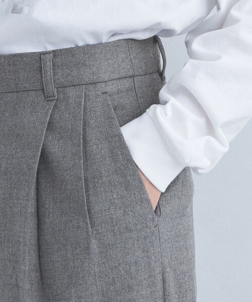 green label relaxing（グリーンレーベルリラクシング）の「［size SHORT/TALLあり］ビューティー サキソニー パンツ（スラックス・レディース・オフホワイト/ライトグレー/ネイビー・SHORT/34/36/38/40/TALL）」の19枚目の写真