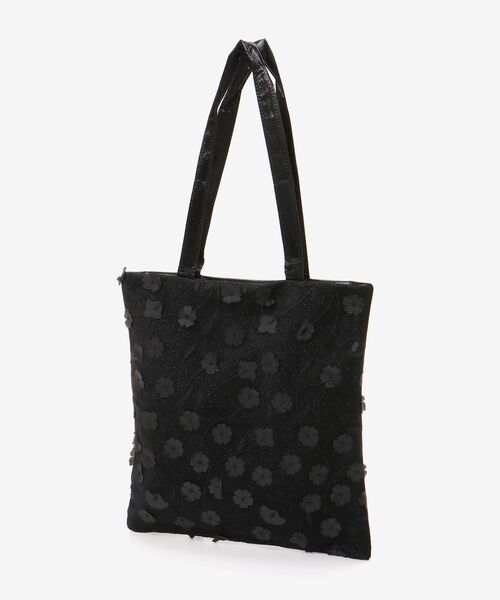 le.coeur blanc（ルクールブラン）の「チュールフラワーシンプルトート（トートバッグ・レディース・ブラック/アイボリー・FREE）」の10枚目の写真