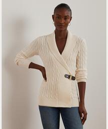 LAUREN RALPH LAUREN | バックルド コットン セーター(ニット/セーター)