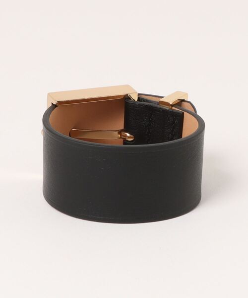 MAISON BOINET(メゾンボワネ)の「【Maison Boinet/メゾンボワネ】ワイドレザーブレスレット 牛革(ブレスレット・レディース・ライトグレー/ブラウン/ブラック/ダークグレー・FREE)」の5枚目の写真