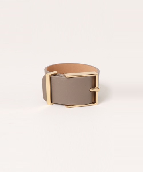 MAISON BOINET(メゾンボワネ)の「【Maison Boinet/メゾンボワネ】ワイドレザーブレスレット 牛革(ブレスレット・レディース・ライトグレー/ブラウン/ブラック/ダークグレー・FREE)」の12枚目の写真
