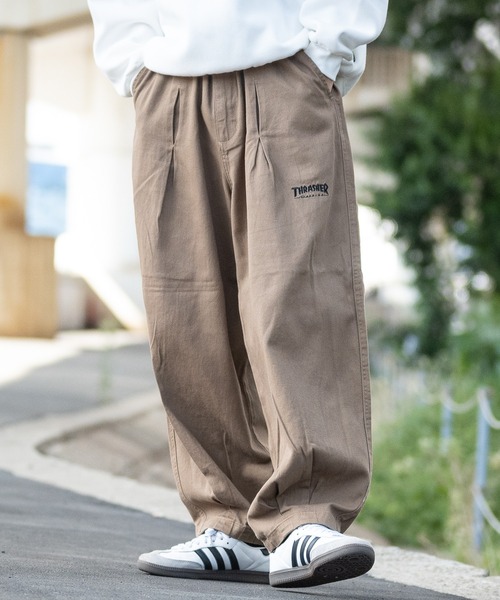THRASHER（スラッシャー）の「【3】〔THRASHER/スラッシャー〕デニム/カツラギ ワイドバルーン ダーツパンツ（デニムパンツ・メンズ・ブラック/サックスブルー/オフホワイト/ダークブラック/ベージュ・MEDIUM/LARGE/X-LARGE）」の19枚目の写真
