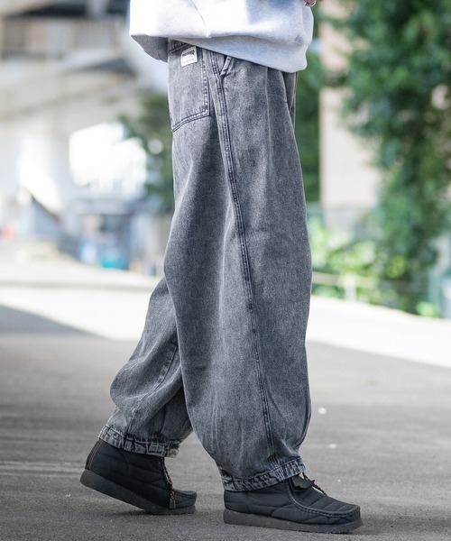 THRASHER（スラッシャー）の「【3】〔THRASHER/スラッシャー〕デニム/カツラギ ワイドバルーン ダーツパンツ（デニムパンツ・メンズ・ブラック/サックスブルー/オフホワイト/ダークブラック/ベージュ・MEDIUM/LARGE/X-LARGE）」の12枚目の写真