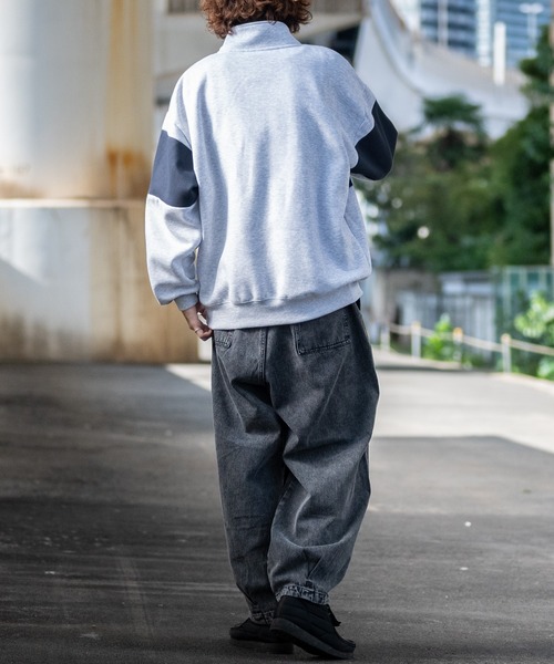 THRASHER（スラッシャー）の「【3】〔THRASHER/スラッシャー〕デニム/カツラギ ワイドバルーン ダーツパンツ（デニムパンツ・メンズ・ブラック/サックスブルー/オフホワイト/ダークブラック/ベージュ・MEDIUM/LARGE/X-LARGE）」の18枚目の写真