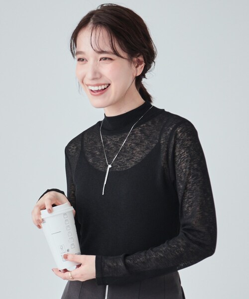 レイヤードスタイルにも シアーインナー（Tシャツ/カットソー）｜SHOO