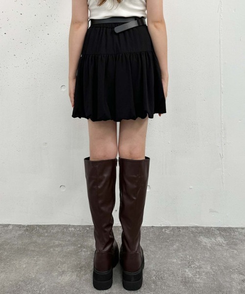 archives（アルシーヴ）の「バルーンヘムミニスカート（スカート・レディース・ベージュ/ブラック・MEDIUM）」の21枚目の写真