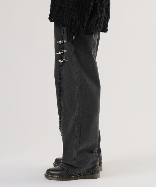 ROOPTOKYO（ループトウキョウ）の「留め具デザインラインデニムパンツ（デニムパンツ・メンズ・ブラック・FREE）」の12枚目の写真