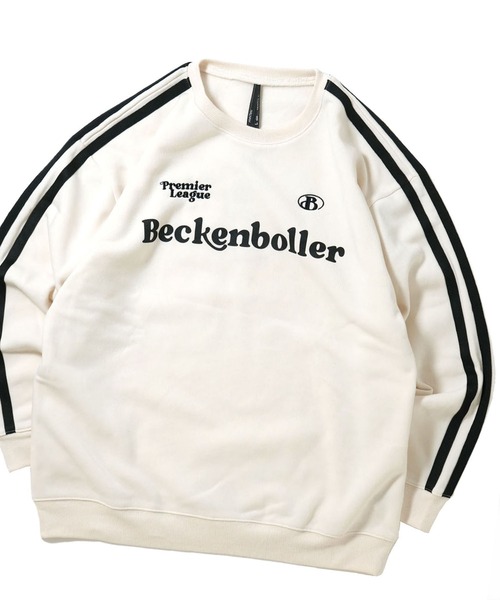 おしゃれスタ(オシャレスタ)の「uniform design sweat shirt/ユニフォームデザイン 裏起毛 スウェットシャツ ブロークコア【IR】 オーバーサイズ メンズ レディース(スウェット・メンズ・ホワイト/ブラック/ブルー/ブルー系その他/ホワイト系その他/ブラック系その他・M/L/XL)」の2枚目の写真