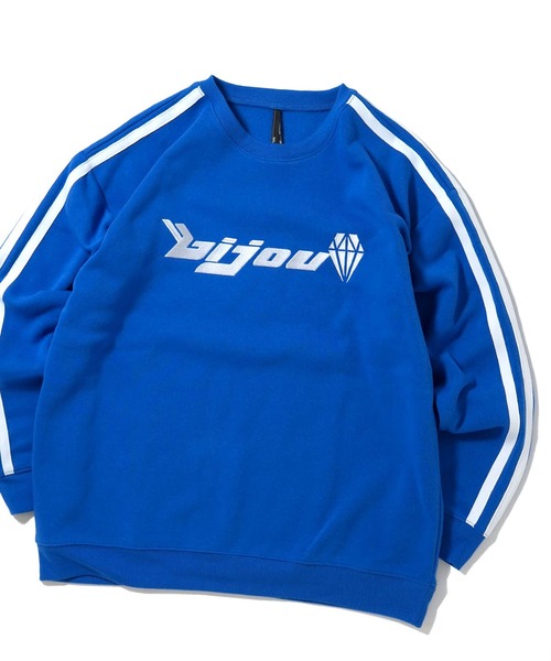おしゃれスタ(オシャレスタ)の「uniform design sweat shirt/ユニフォームデザイン 裏起毛 スウェットシャツ ブロークコア【IR】 オーバーサイズ メンズ レディース(スウェット・メンズ・ホワイト/ブラック/ブルー/ブルー系その他/ホワイト系その他/ブラック系その他・M/L/XL)」の5枚目の写真