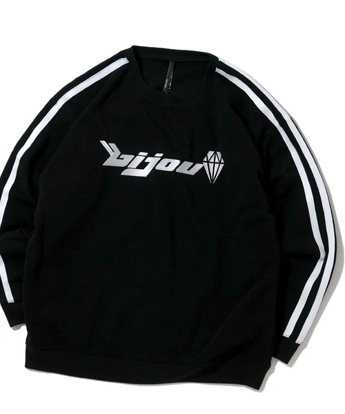 おしゃれスタ(オシャレスタ)の「uniform design sweat shirt/ユニフォームデザイン 裏起毛 スウェットシャツ ブロークコア【IR】 オーバーサイズ メンズ レディース(スウェット・メンズ・ホワイト/ブラック/ブルー/ブルー系その他/ホワイト系その他/ブラック系その他・M/L/XL)」の3枚目の写真