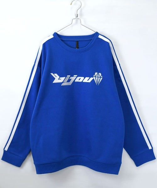 おしゃれスタ(オシャレスタ)の「uniform design sweat shirt/ユニフォームデザイン 裏起毛 スウェットシャツ ブロークコア【IR】 オーバーサイズ メンズ レディース(スウェット・メンズ・ホワイト/ブラック/ブルー/ブルー系その他/ホワイト系その他/ブラック系その他・M/L/XL)」の10枚目の写真