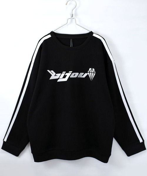 おしゃれスタ(オシャレスタ)の「uniform design sweat shirt/ユニフォームデザイン 裏起毛 スウェットシャツ ブロークコア【IR】 オーバーサイズ メンズ レディース(スウェット・メンズ・ホワイト/ブラック/ブルー/ブルー系その他/ホワイト系その他/ブラック系その他・M/L/XL)」の9枚目の写真