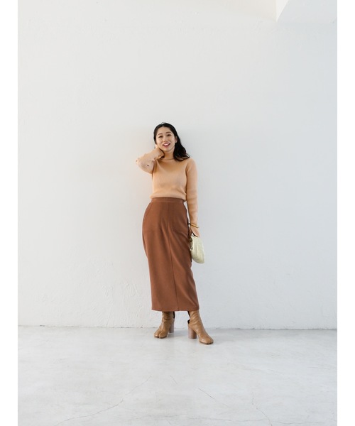 Katrin TOKYO（カトリーントーキョー）の「stripe rib turtle knit（ニット/セーター・レディース・オレンジ/グリーン・FREE/XS）」の4枚目の写真