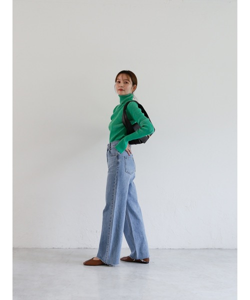 Katrin TOKYO（カトリーントーキョー）の「stripe rib turtle knit（ニット/セーター・レディース・オレンジ/グリーン・FREE/XS）」の11枚目の写真