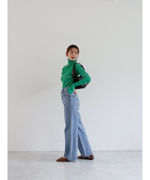 Katrin TOKYO（カトリーントーキョー）の「stripe rib turtle knit（ニット/セーター・レディース・オレンジ/グリーン・FREE/XS）」の21枚目の写真