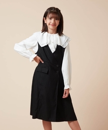 a.v.v（アーヴェヴェ）の「[160]タックフレアジャンスカ（ワンピース・キッズ）」