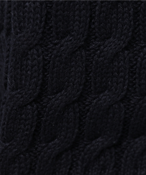 Sheta（シータ）の「コットンケーブルPO（ニット/セーター・レディース・ネイビー/オフホワイト・FREE）」の9枚目の写真