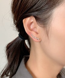 スタービジューピアス イヤーカフ風 (両耳用)