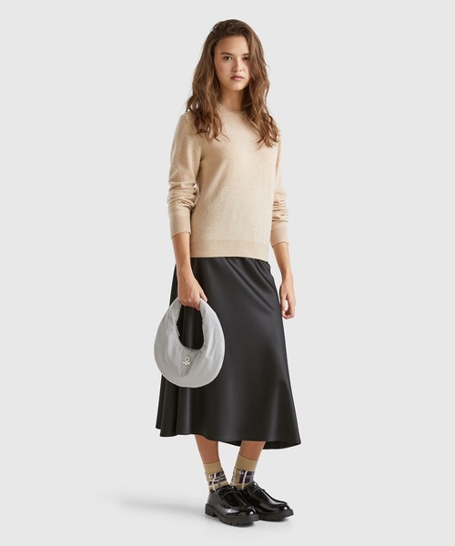 BENETTON (UNITED COLORS OF BENETTON)(ベネトンユナイテッドカラーズオブベネトン)の「【GREEN B】BENETTON丸型バッグ(ハンドバッグ・レディース・グレー/ブラック/ピンク・FREE)」の4枚目の写真