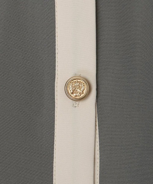 an another angelus（アンアナザーアンジェラス）の「バイカラーレトロシャツワンピース/ananotherangelus（シャツワンピース・レディース・チャコールグレー/ブラック×ホワイト・FREE）」の16枚目の写真